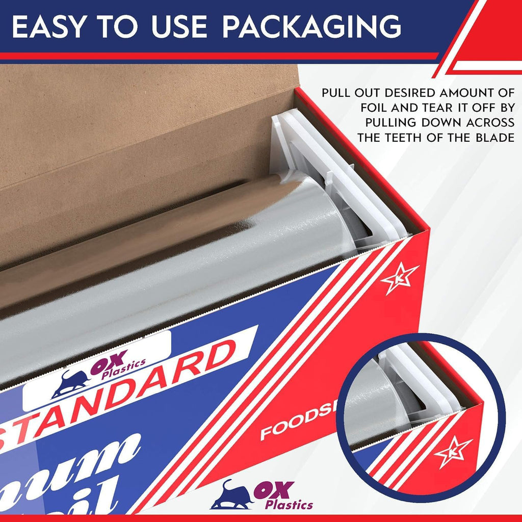 Premium Aluminum Foil | 12 Inches x 1000 Feet Long | Industrial Size and Strength | Commercial Grade & Length Foil Wrap for Food Service Industry and Home Use| Strong Silver (1 Pack)