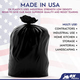 60 Gallon Capacity 3 mil Thick Extra Heavy Duty Garbage Bag 41" x 55" (50 Count)
