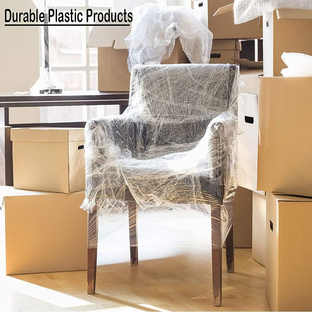 Clear Plastic Stretch Pallet Wrap Core | 3 Inches x 1000 Feet | 80 Gauge | 16-Pack