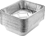 Heavy Duty Aluminum Pans 50 pack - Premium Quality Foil Pans with No Lids - Aluminum Baking Pans Freezer & Oven Safe Meant for Baking,Grilling,BBQ,Roasting Food Prep & Storage Made in USA (9x13 Inch)