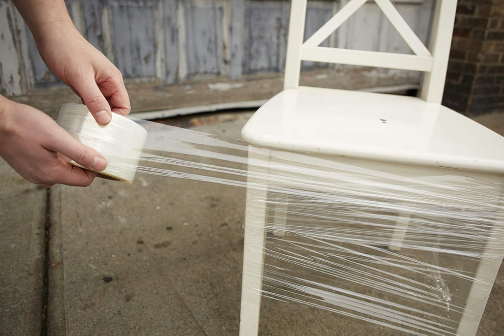 Clear Plastic Stretch Pallet Wrap Core | 3 Inches x 1000 Feet | 80 Gauge | 16-Pack