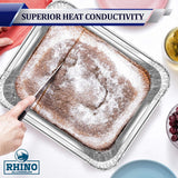 Heavy Duty Aluminum Pans 50 pack - Premium Quality Foil Pans with No Lids - Aluminum Baking Pans Freezer & Oven Safe Meant for Baking,Grilling,BBQ,Roasting Food Prep & Storage Made in USA (9x13 Inch)