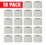 Plastic Stretch Pallet Wrap Core, 3 Inches X 1000 Feet, 80 Gauge, Clear (18-Pack)