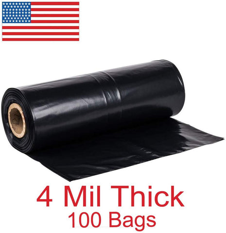 Trash Can Bags 42 Gallon, 4 mil Thick Can Liners, 34" X 44" Garbage Bags 100 Count