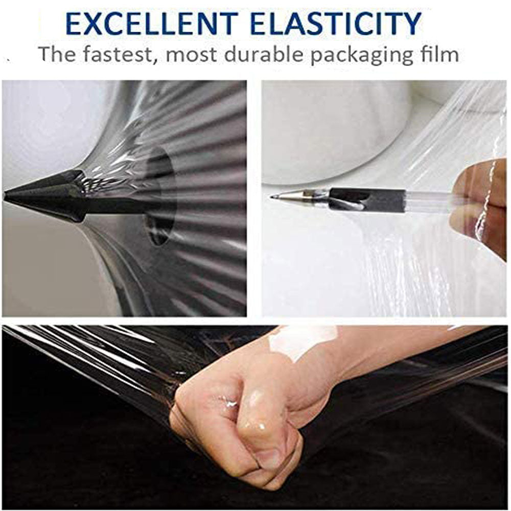 20 Inches X 1000 Feet Shrink Wrap Roll With Handles- 80 Gauge Thick, Clear (2-Pack)