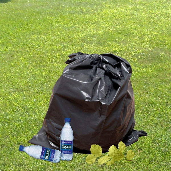 64-65 Gallon Black Trash Bags, (120 Bags Value Pack) Large Black Trash