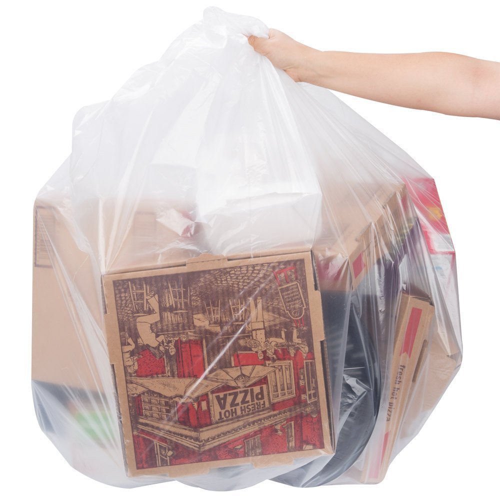 Trash Can Bags 60-65 Gallon, 1.5 mil Leak-Proof & Durable Thick Can Liners, Large Garbage Bags