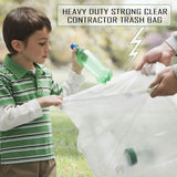Trash Can Bags 60-65 Gallon, 1.5 mil Leak-Proof & Durable Thick Can Liners, Large Garbage Bags