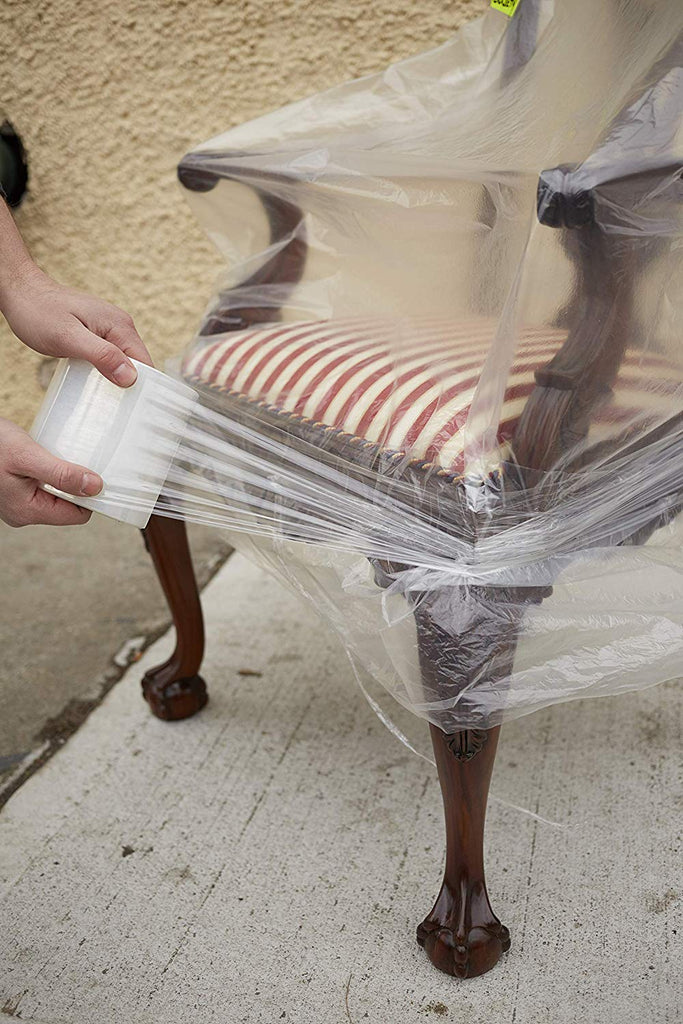 Plastic Stretch Pallet Wrap Core, 3 Inches X 1000 Feet, 80 Gauge, Clear (18-Pack)