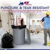 95 Gallon Capacity 2.2 mil Thick Extra Heavy Duty Garbage Bag 61" x 68" (25 Count)
