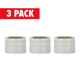 Plastic Stretch Pallet Wrap Core, 3 Inches X 1000 Feet, 80 Gauge, Clear Shrink (3-Pack)