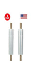 20 Inches X 1000 Feet Shrink Wrap Roll With Handles- 80 Gauge Thick, Clear (2-Pack)