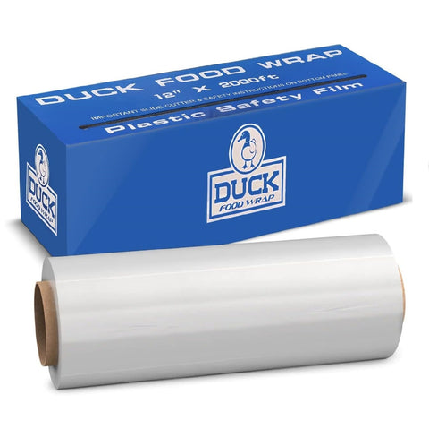 Duck Food Wrap, 12" or 18”x 2000 ft. Plastic Wrap with Seal & Slide Cutter on Box - Restaurant & Commercial Grade, Excellent Quality & Heavy Duty - Great For Sealing
