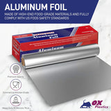 Aluminum Foil Wrap | Heavy-Duty, Commercial Grade for Food Service Industry | Silver Foil for Cooking, Roasting, Baking, BBQ & Parties | 18"x 500 feet