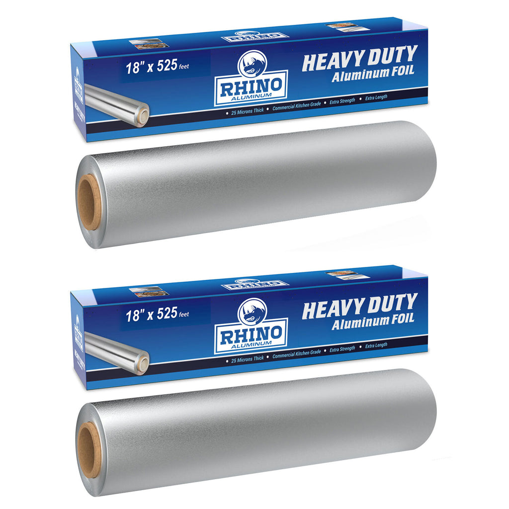Rhino Aluminum Heavy Duty Aluminum Foil, Rhino 18 x 525 sf Roll, 25  Microns Thick
