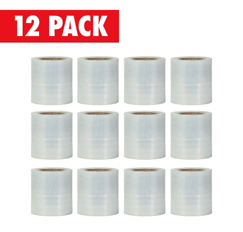 Plastic Stretch Pallet Wrap Core, 5 Inches X 1000 Feet, 80 Gauge, Clear (12-Pack)