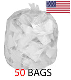 39 Gallon 1.5 MIL Strong Clear Trash Bags