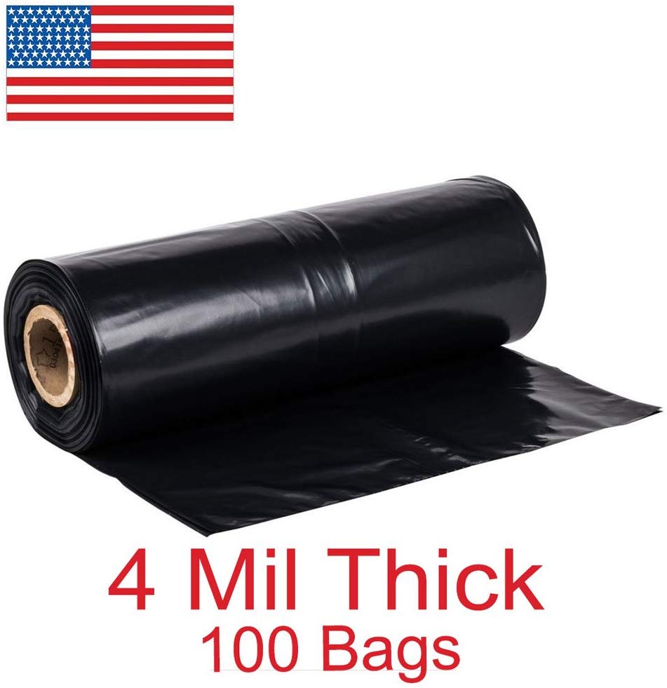 Trash Can Bags 42 Gallon, 4 mil Thick Can Liners, 34" X 44" Garbage Bags 100 Count