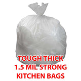 13 Gallon 1.5 MIL Kitchen Garbage Bags, 32" x 37"