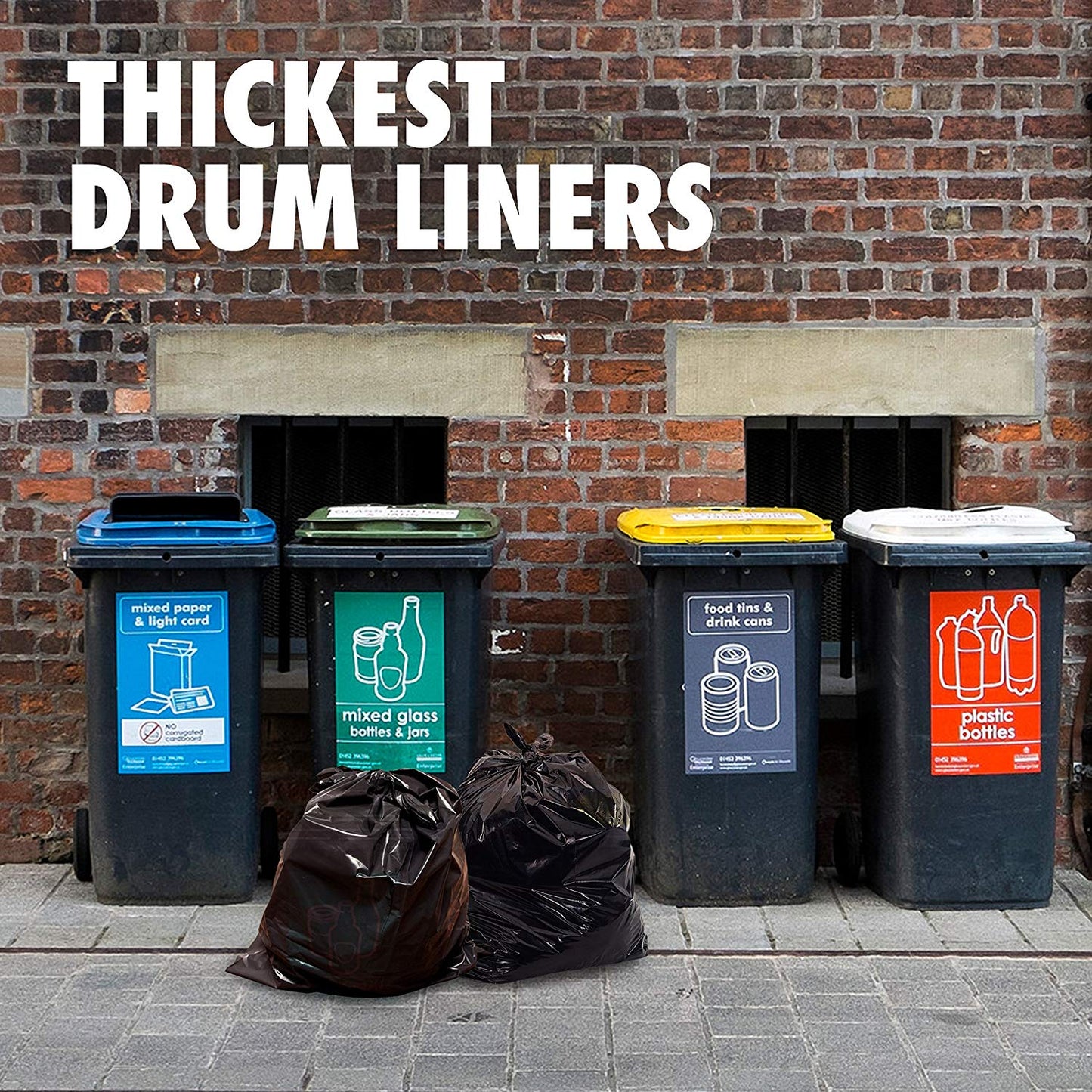 Trash Can Bags 42 Gallon, 4 mil Thick Can Liners, 34" X 44" Garbage Bags 100 Count