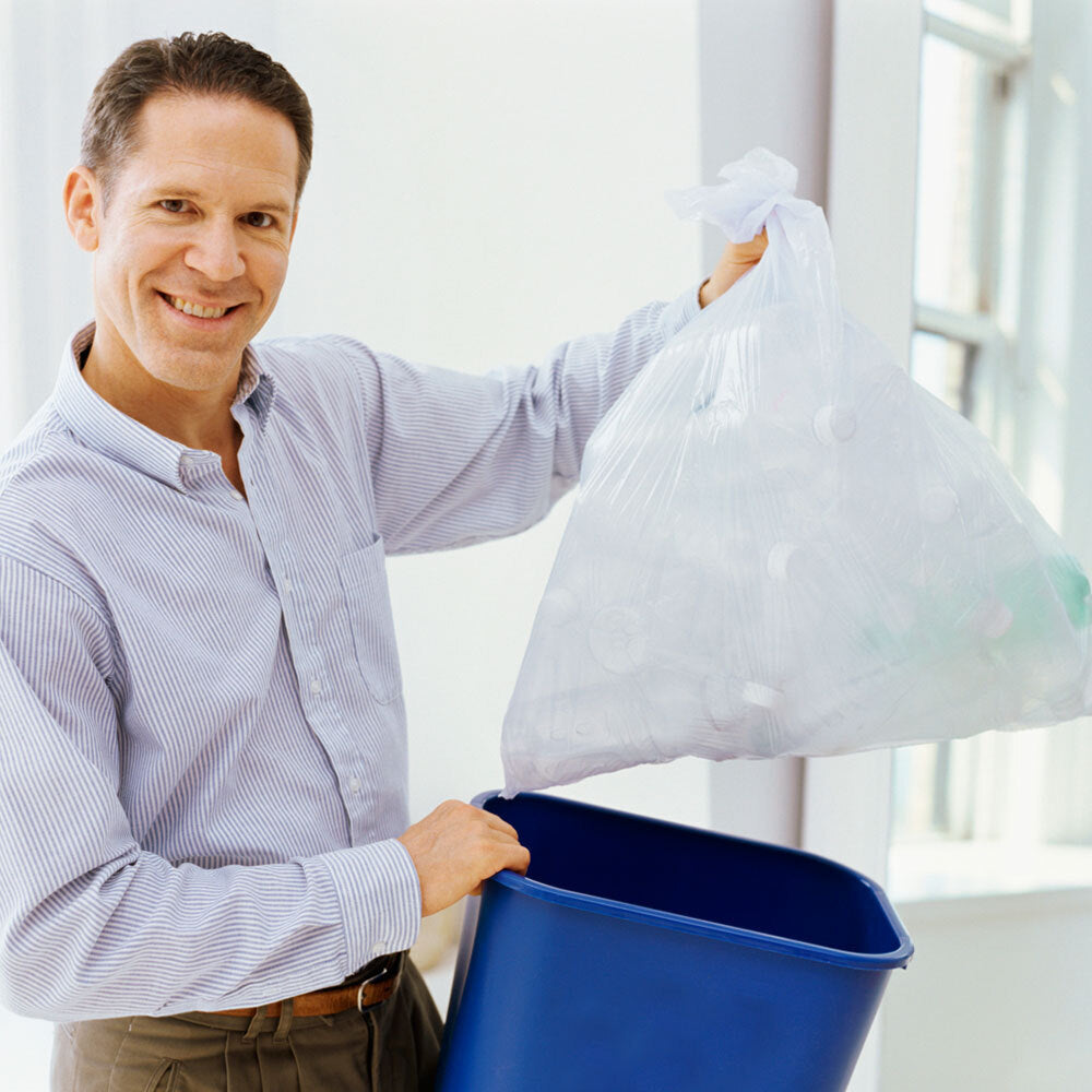 Trash Can Bags 55 Gallon, 1.5 mil Thick Leak-Proof & Durable Can Liners, 36" X 52" Large Garbage Bags