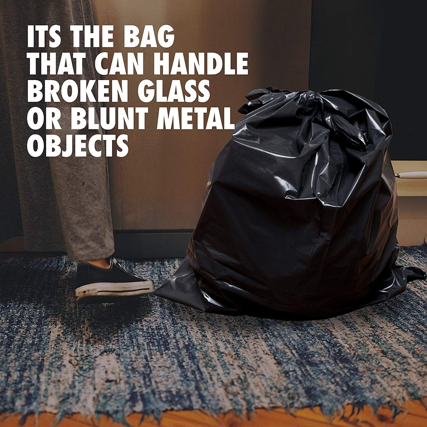 Trash Can Bags 42 Gallon, 4 mil Thick Can Liners, 34" X 44" Garbage Bags 100 Count