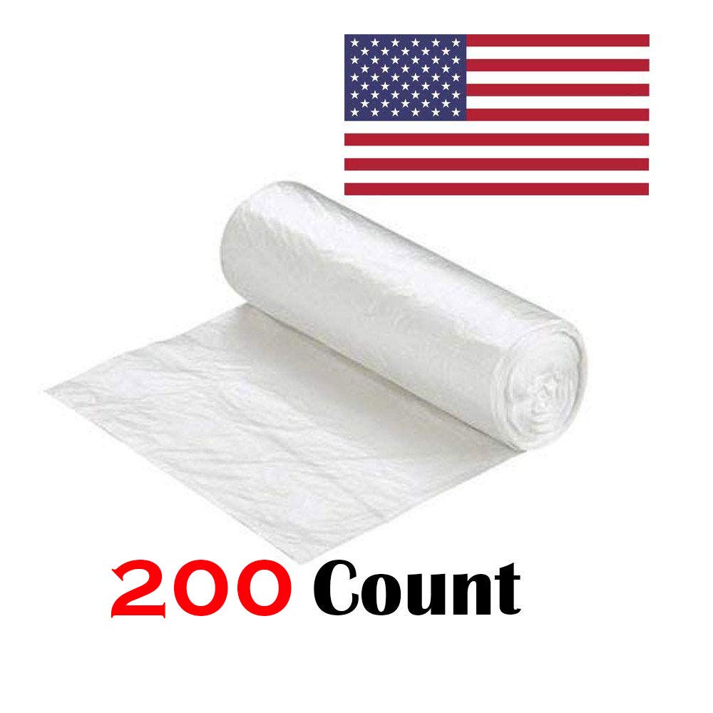 Ox Plastics 45-50 Gallon Trash Can Liner, High Density 43” x 48”, 200 Bags