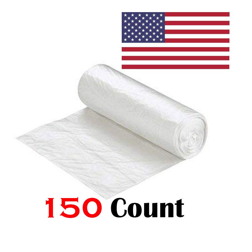 55 Gallon Trash Bags Garbage Can Liners Clear 43 x 48 Inch 22 Micron 150
