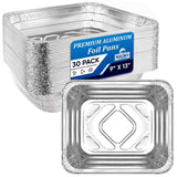 Rhino Aluminum Heavy Duty Aluminum Foil Pans Disposable | Half Size Deep Baking Pans | Superior and Premium Quality | Meant for Baking, Grilling, Catering, Roasting, BBQ, Food Prep & Food Storage | Made in USA