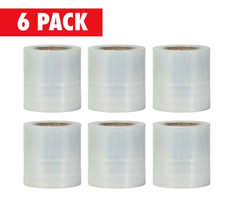 Plastic Stretch Pallet Wrap Core, 5 Inches X 1000 Feet, 80 Gauge, Clear (6-Pack)