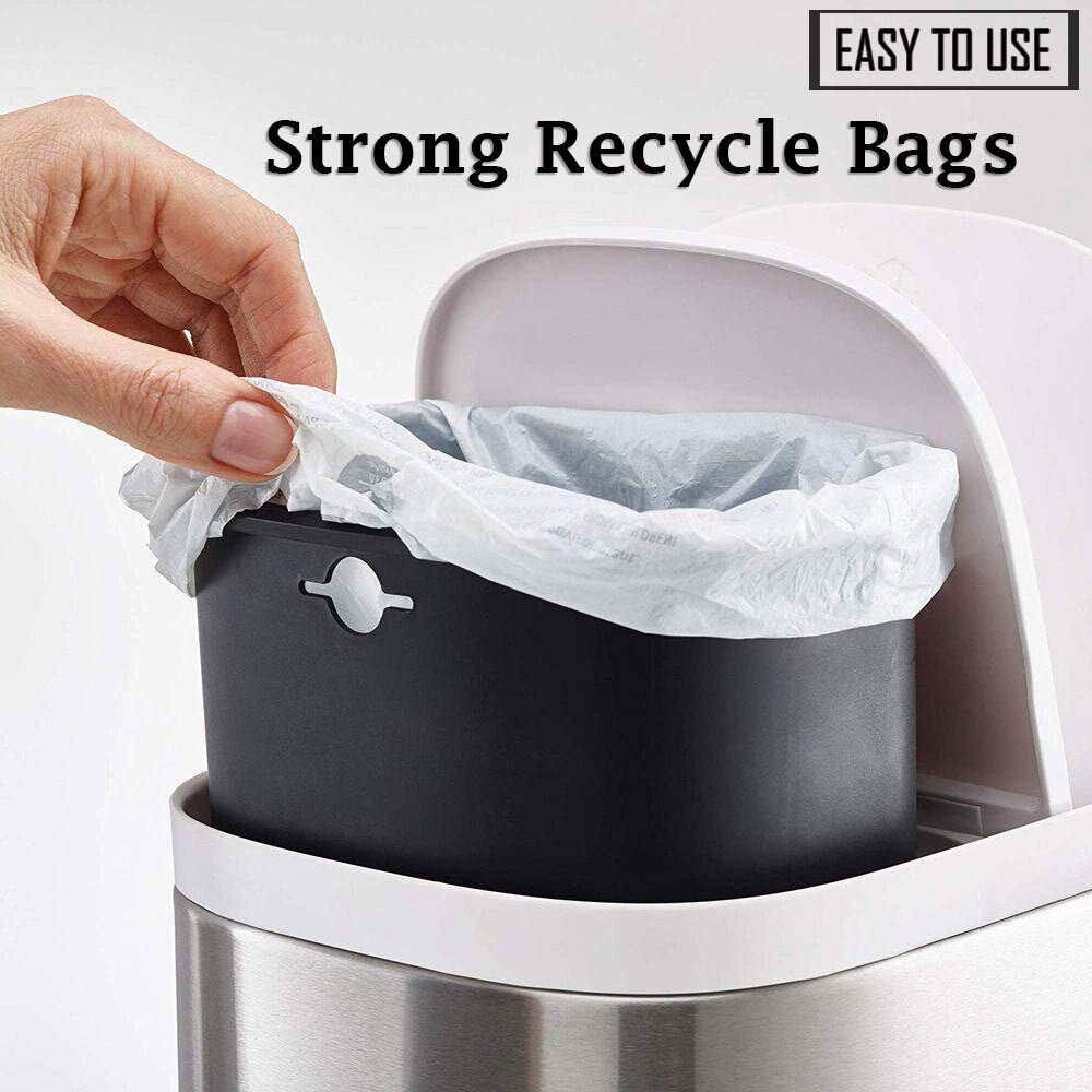 13 Gallon Clear Trash Bags Recycling Can Liners Tall Kitchen