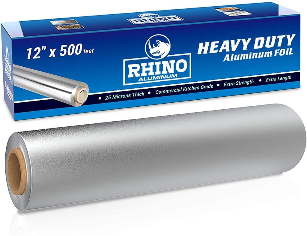 RW Base 18 inch x 500 Feet Aluminum Foil, 500 Oven-Safe Aluminum Foil Roll - Freezer-Safe, Heavy Duty, Silver Aluminum Foil Wrap, with Cutter, for Foo