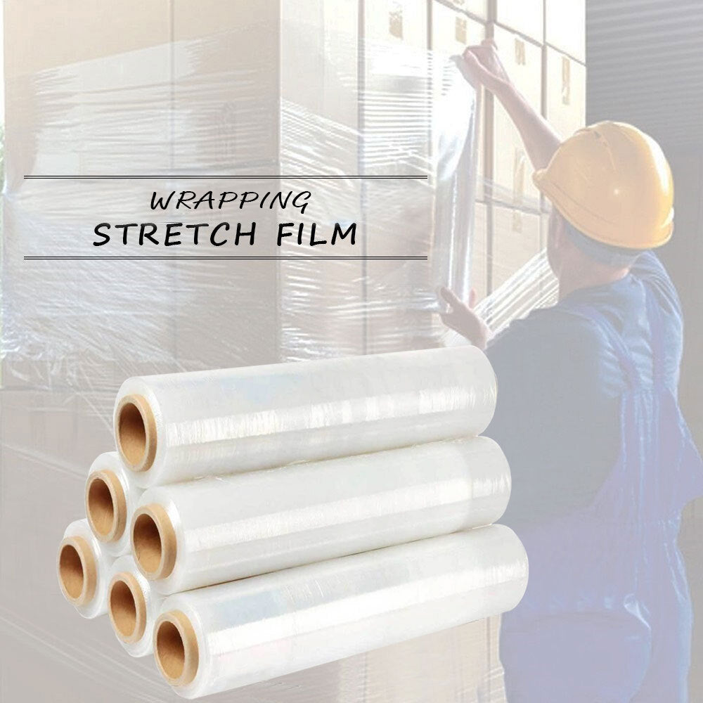 Heavy Duty Shrink Wrap 80 Gauge Stretch Film Quality Clear Pallet Stretch  Wrap 18 X 1500' 20 Micron Thick 4 Rolls/Case