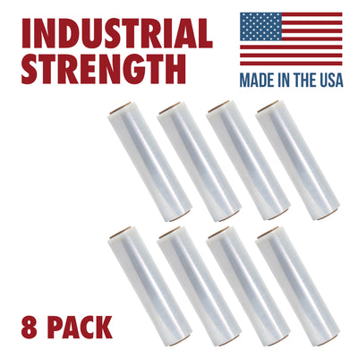 Tough Pallet Shrink Wrap - 18 Inches X 1000 Feet Stretch Film 80 Gauge (8-Pack)