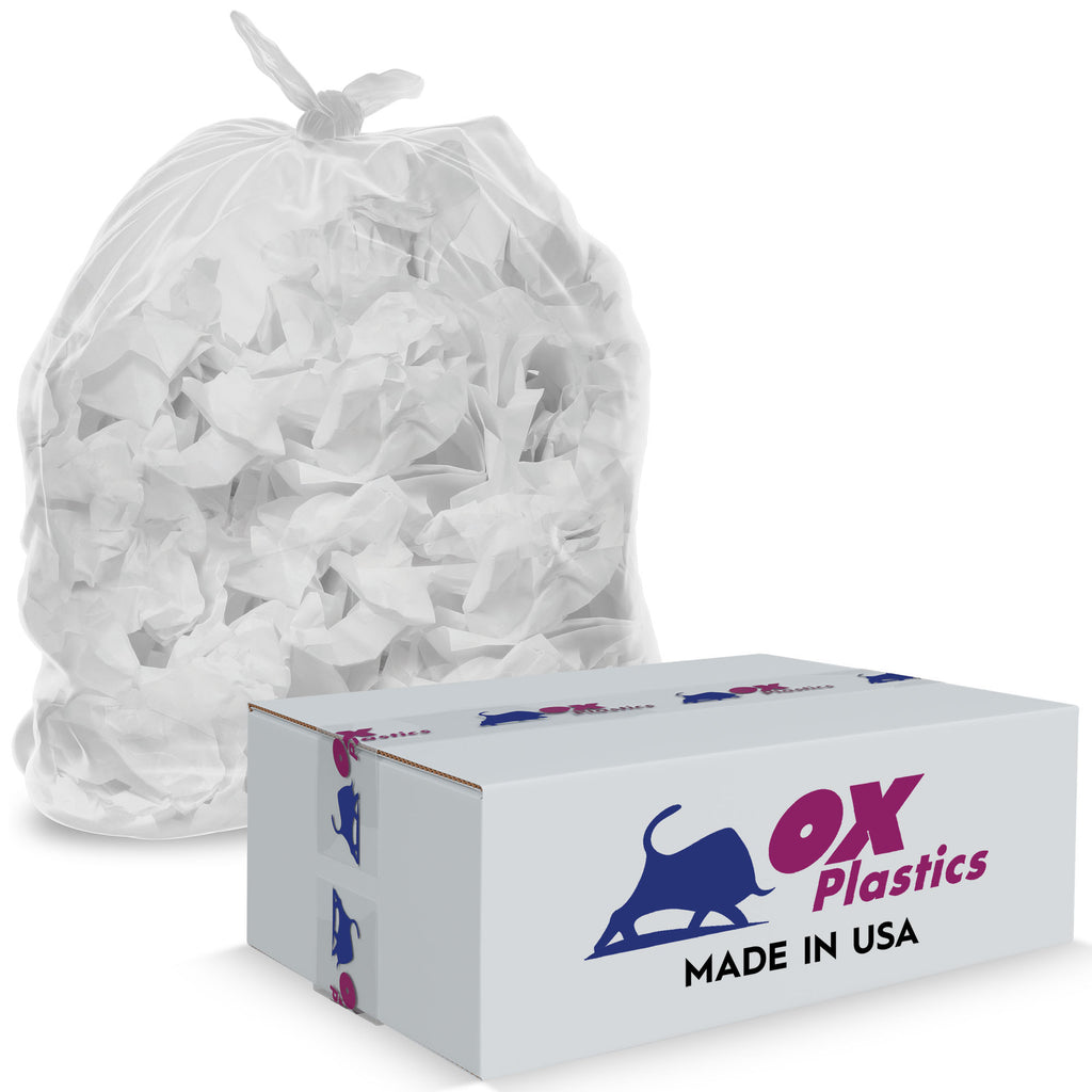 Ox Plastics 55-60 Gallon Trash Can Liner, High Density 38”x60”, 150 Ba – OX  Plastics