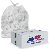 Ox Plastics 55-60 Gallon Trash Can Liner, High Density 38”x60”, 200 Bags