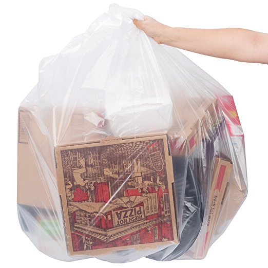 50-39 Gallon 1.5 MIL Strong Clear Trash Bags
