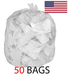 42 Gallon 1.5 MIL Strong Clear Trash Bags