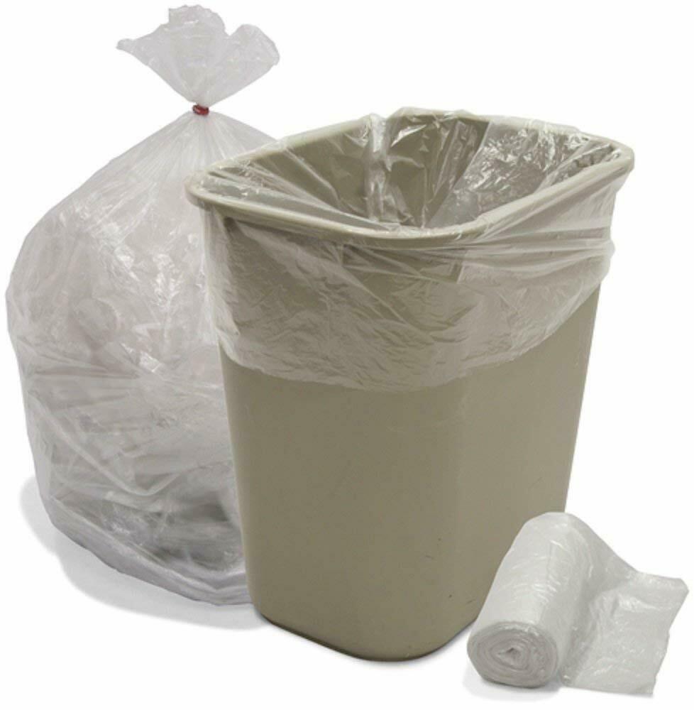 Ox Plastics 13 Gallon Trash Can Liner, High Density 24”x33” Clear
