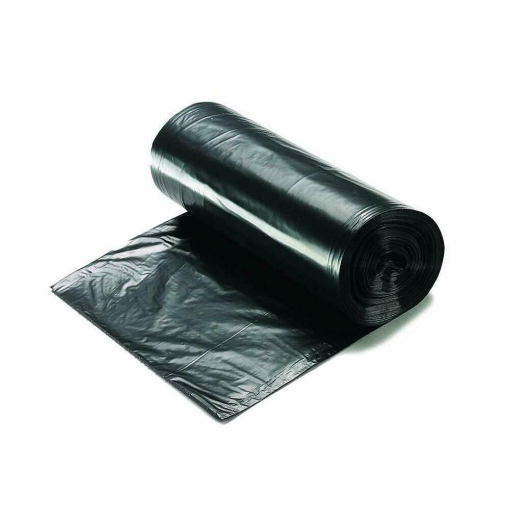 PlasticMill 20-30 Gallon Garbage Bags, High Density: Black, 8 Micron, 30x37, 500 Bags.